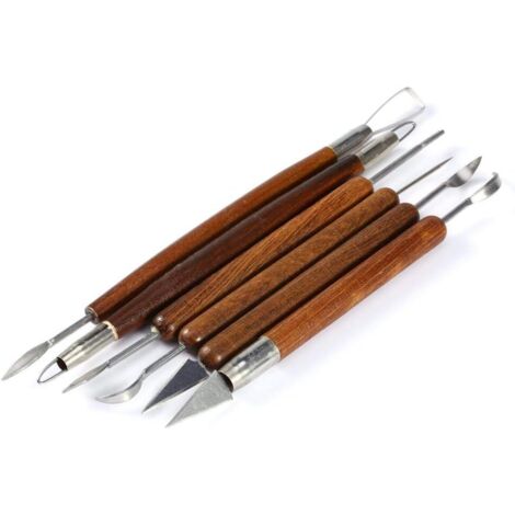 Ensemble de Sculpture en Argile 6pcs, Outils en céramique pour Argile