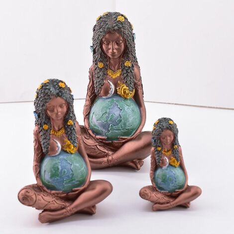 Ensemble de sculptures éthérées Gaïa, la Terre Mère, pour la décoration intérieure