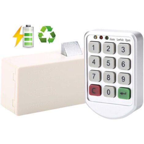 Ensemble de Serrure de Cabinet électronique, Code Sécurité Verrouille Numérique Électronique Mot de Passe Clavier Numéro de Porte Serrures de Porte Armoire Tiroir