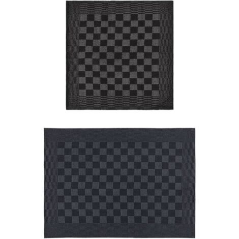 Ensemble de serviettes 20 pcs noir et gris coton CFW108176