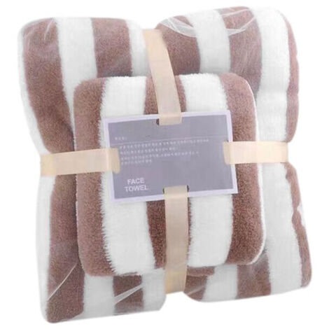 Ensemble de serviettes de bain, serviette de bain à séchage rapide, serviette de bain adulte douce et absorbante en polaire corail, adaptée pour sécher le visage et le cou.
