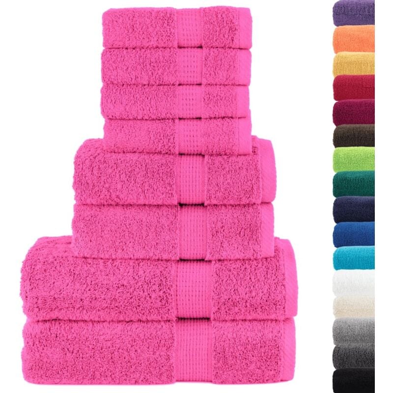 Vidaxl - Ensemble de serviettes de qualité supérieure solund 8 pcs rose