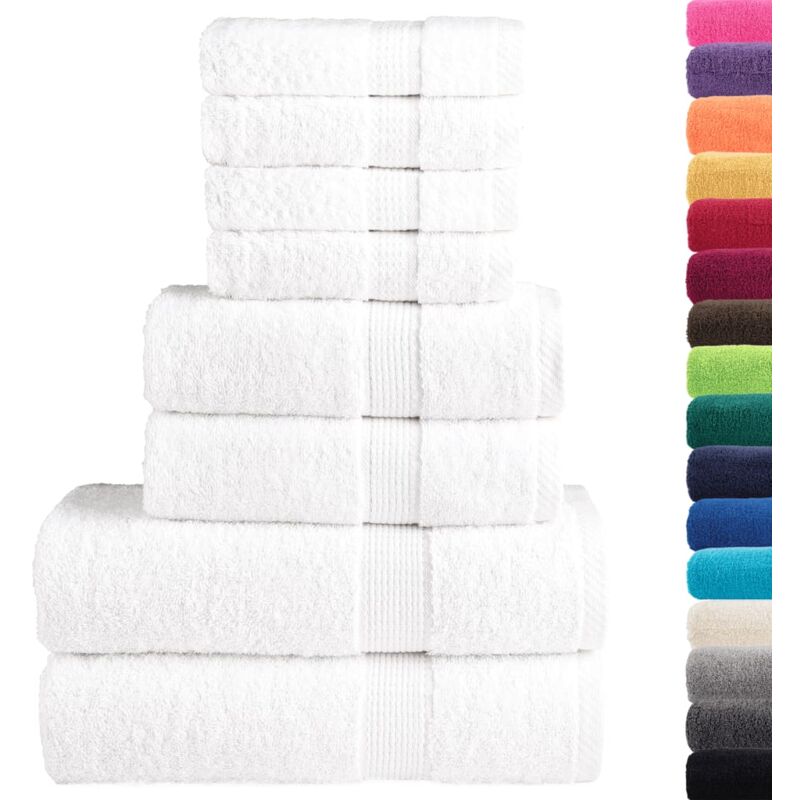 Vidaxl - Ensemble de serviettes de qualité supérieure solund 8 pcs blanc