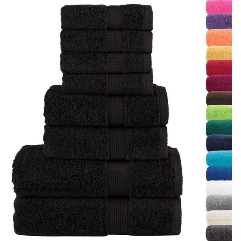 Vidaxl - Ensemble de serviettes de qualité supérieure solund 8 pcs noir