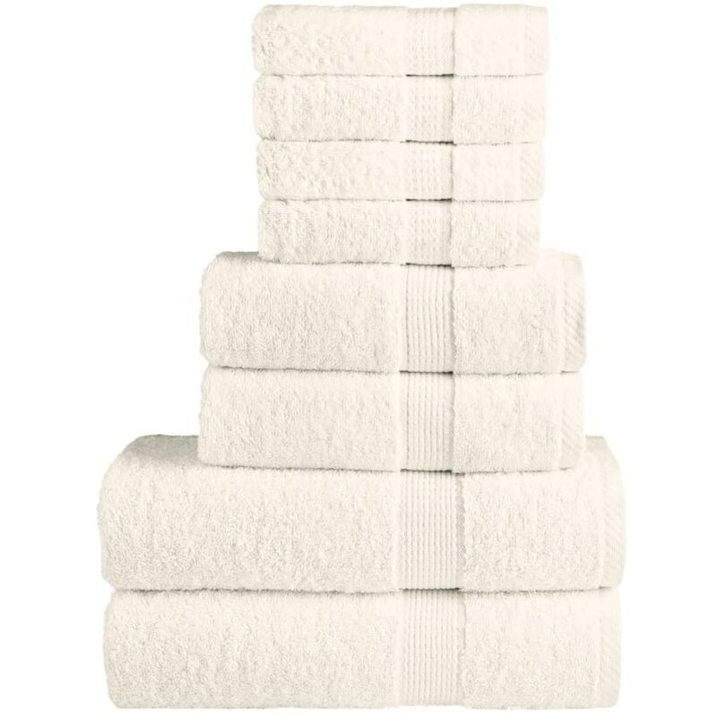 Ensemble de serviettes de qualité supérieure solund 8 pcs crème Vidaxl