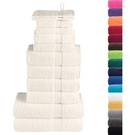 Ensemble de serviettes de qualité supérieure SOLUND 12pcs crème CFW750472