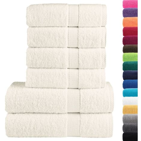 Ensemble de serviettes de qualité supérieure SOLUND 6 pcs crème CFW873755