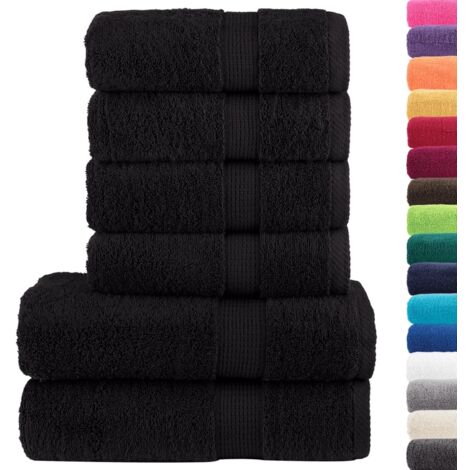 Ensemble de serviettes de qualité supérieure SOLUND 6 pcs noir CFW897874