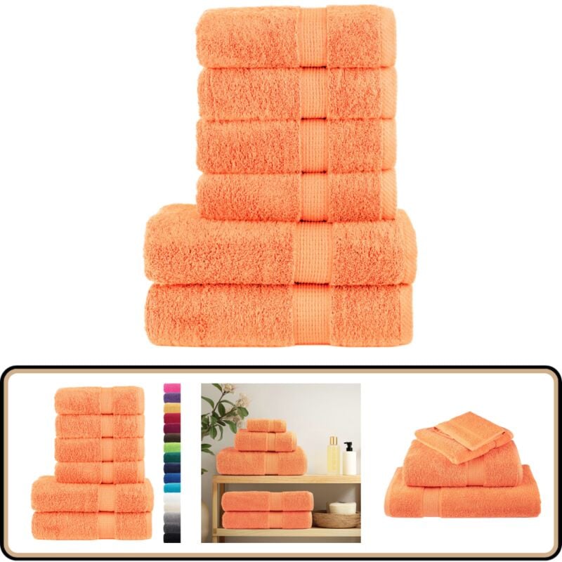 Ensemble de serviettes de qualité supérieure solund 6pcs orange - Serviettes De Bain - Serviettes En Coton - Ensembles De Serviettes - Serviettes