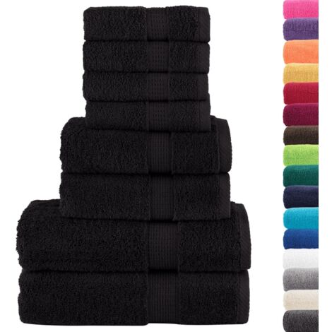 Ensemble de serviettes de qualité supérieure SOLUND 8 pcs noir CFW765279