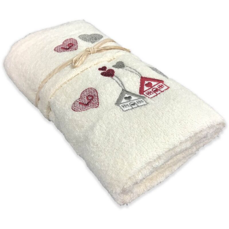 ENSEMBLE DE SERVIETTES TYROLIENNES TYROLIENNES LOVE crème