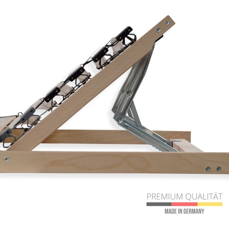 Sleepneo - Sommier à lattes 200x200 avec tête réglable- 7 zones, 28 lattes Sommier à lattes 200x200, charge env. 150Kg