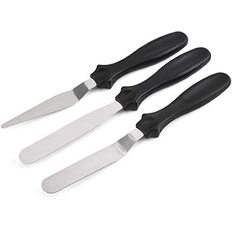 ensemble De Spatules Glaage Spatules En Acier Inoxydable Gteaux En Plastique Pour La Propagation De La Crme, La Dcoration De Gteaux, Le Glaage D