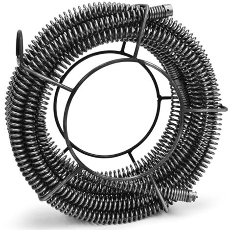 Ensemble de spirales de nettoyage de canalisation avec ressort, Ø22mm, 14m, Ø 30-200 mm, pour appareil de nettoyage de canalisation, nettoyeur de canalisation, machine de nettoyage de canalisation, dé