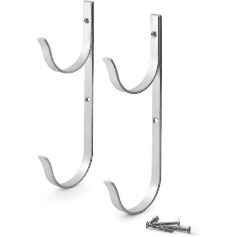 Ensemble de supports en aluminium pour perches de piscine, compatibles avec les perches télescopiques, les râteaux à feuilles, les épuisettes, les filets, les brosses, les tuyaux d'aspirateur et les o