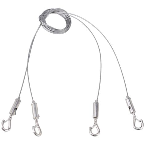 Ensemble de suspension pour tableaux en acier inoxydable, fil réglable pour œuvres d'art, lot de 2-AquaForge
