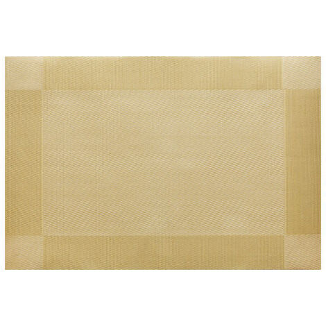 Ensemble de table à manger 6 pièces sets de table dorés lavables, faciles à nettoyer, sets de table de cuisine, tapis de table d'extéri, sets de table résistants à la chal, 30 x 45 cm