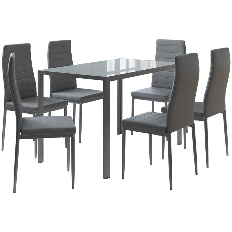 Ensemble de table à manger Grand, Gris, 120 x 75 cm ensemble de 6 étagères Vicco