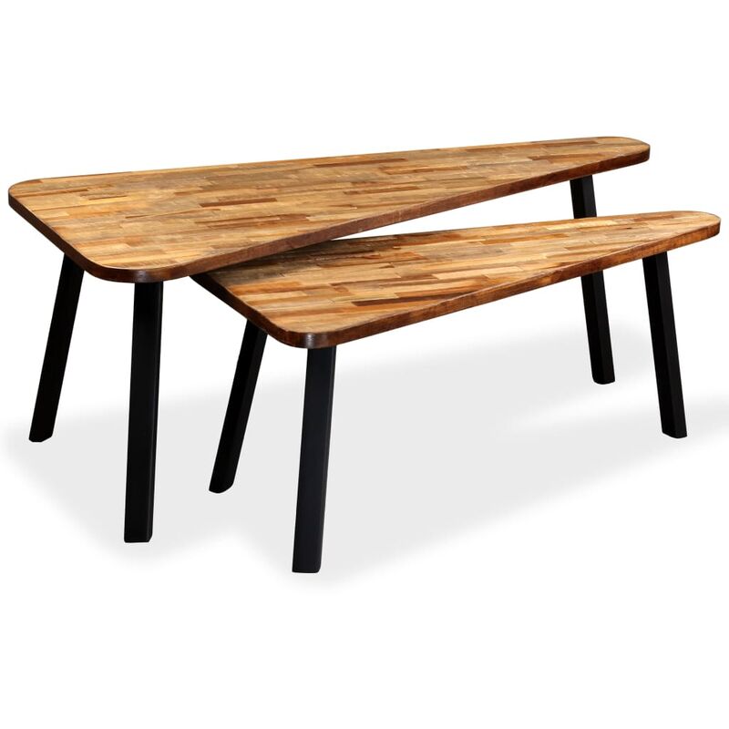 Récupération 2 De Ensemble Pcs Table Basse Teck nP0wOk