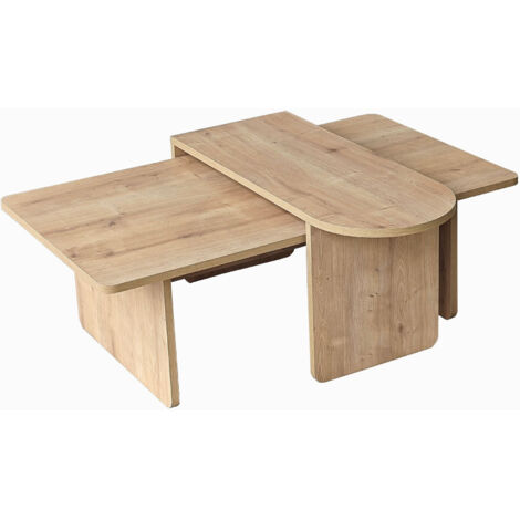 Ensemble de table basse en bois "Paris" 105 x 60 x 35 cm - Bronze