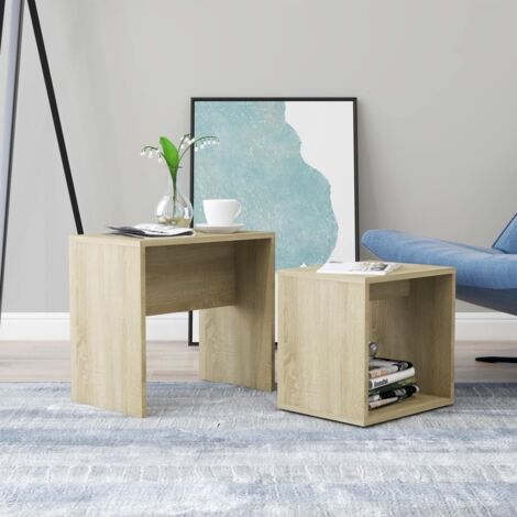 Ensemble de table basse-Set de Table Salon Chêne sonoma 48x30x45cm Bois ingénierie 127159