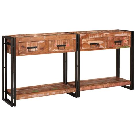 Ensemble de Tables Console avec tiroir Autre 2 pcs Multicolore CFW239726