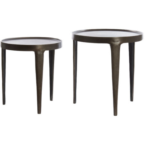 Ensemble de tables d'appoint Light & Living TOBIAS en marron