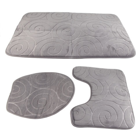 Tapis De Bain Microfibre Antidérapant 60x90 Cm - Absorbant, Lavable Machine, Motif Vert