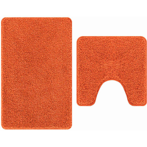 Ensemble de tapis de bain antidérapants 2 pcs Orange PP CFW47809