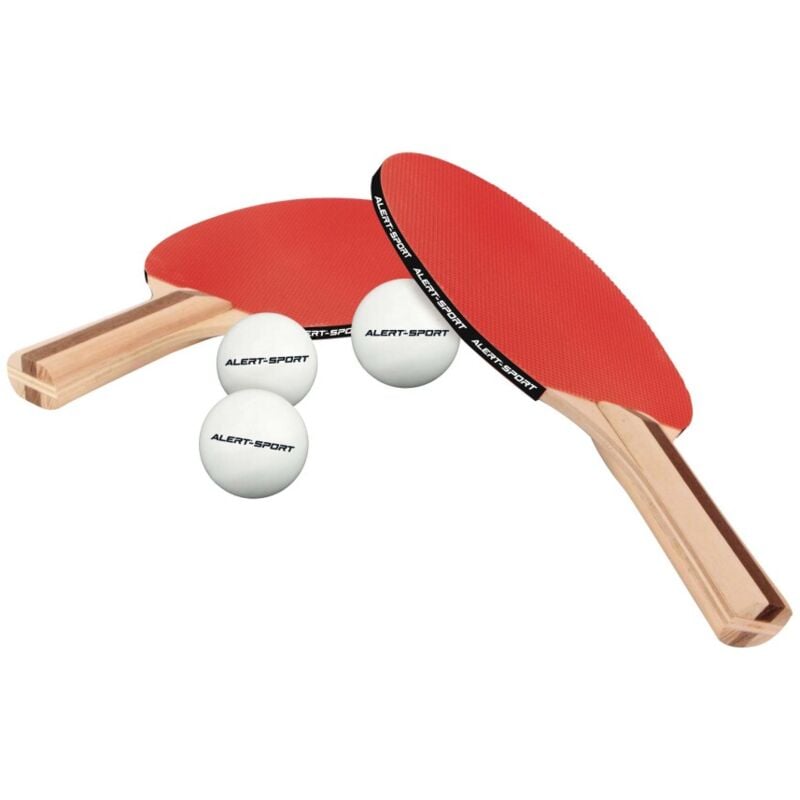 Ensemble de tennis de table Alert Sport avec 2 raquettes et 3 balles