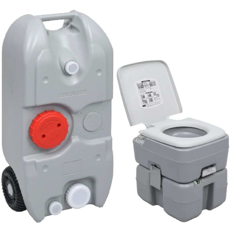 Vidaxl - Ensemble de toilette et réservoir d'eau de camping portable