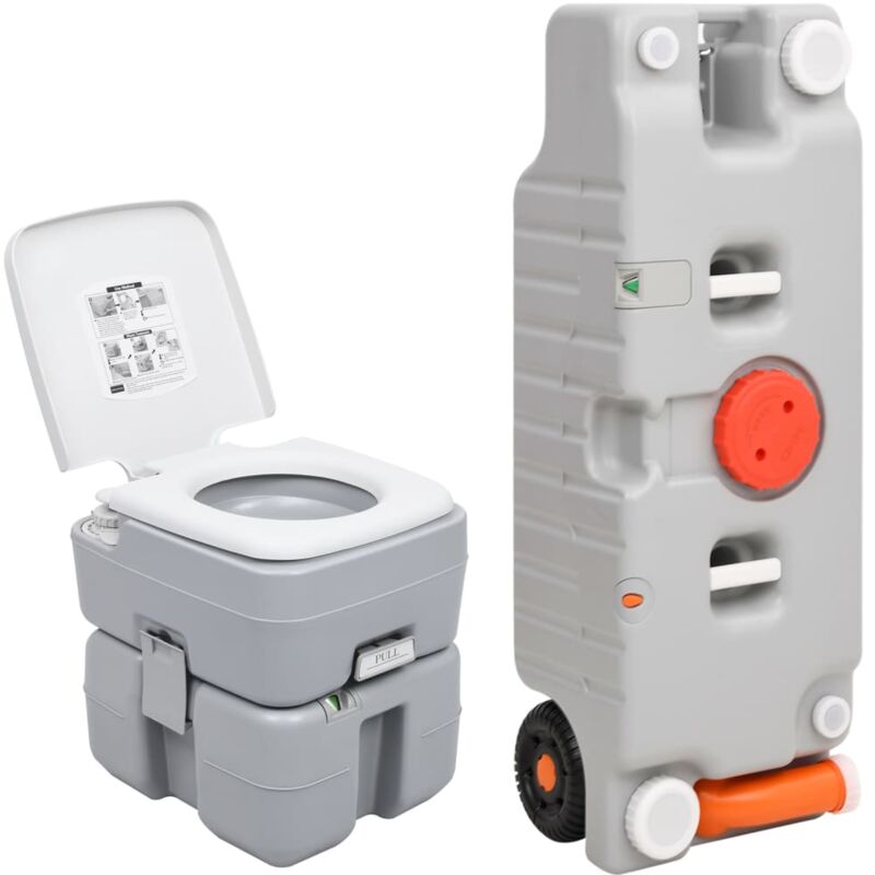Vidaxl - Ensemble de toilette et réservoir d'eau de camping portable
