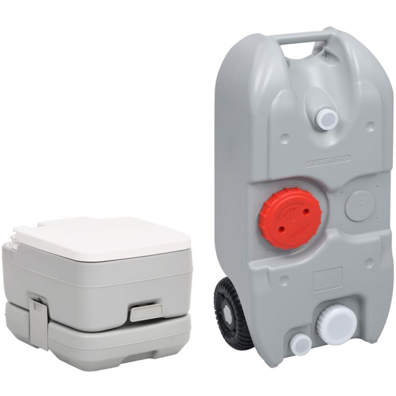 Vidaxl - Ensemble de toilette et réservoir d'eau de camping portable