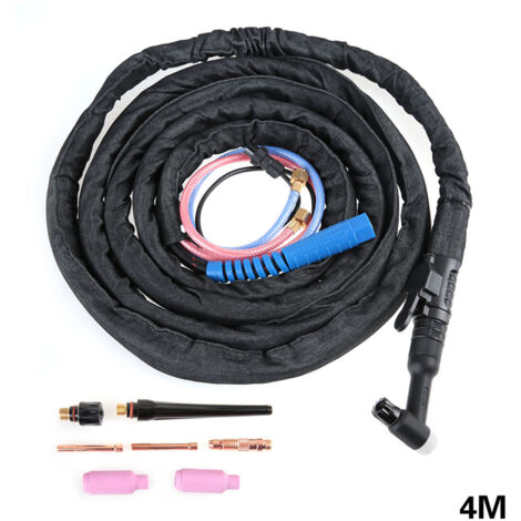 Ensemble de torche de soudage à l'arc Tig Agon, câble de 4M WP18, connecteur d'écrou refroidi à l'eau