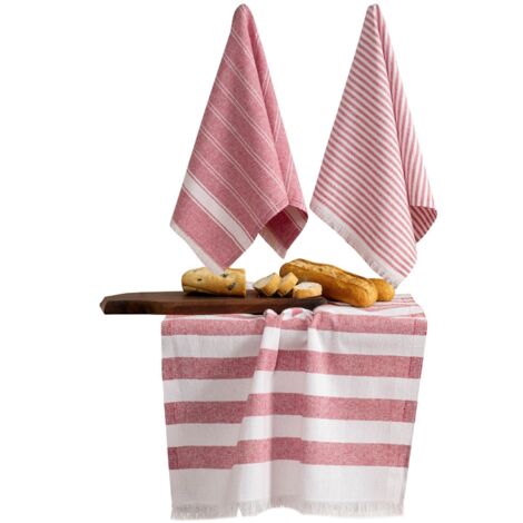 Ensemble de torchons de cuisine Set Rouge