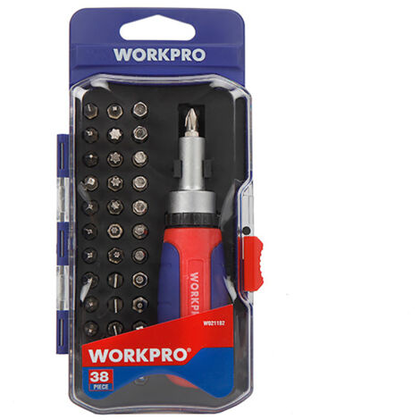 Ensemble De Tournevis À Cliquet Workpro 38 Pièces