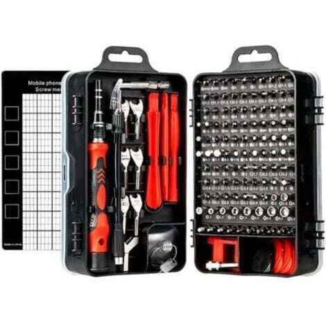 Ensemble de tournevis de précision 135 en 1, ensemble de tournevis magnétiques portables, avec kit d'outils de réparation triangulaire complet