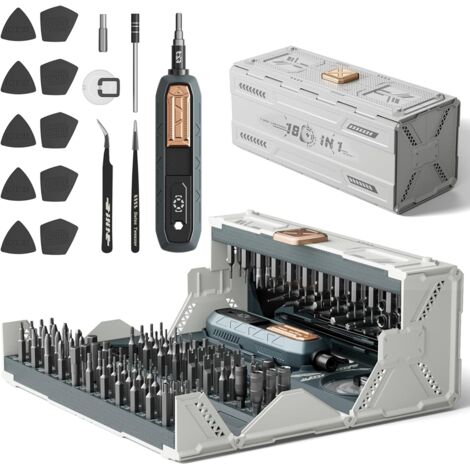 Ensemble de tournevis de précision 180 en 1 - Tournevis manuel magnétique avec extracteur de vis endommagées - Kit d'outils de réparation pour PC, téléphone, ordinateur, MacBook, montre