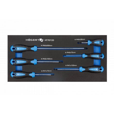 Ensemble de tournevis Hogert HT7G133 6 unités