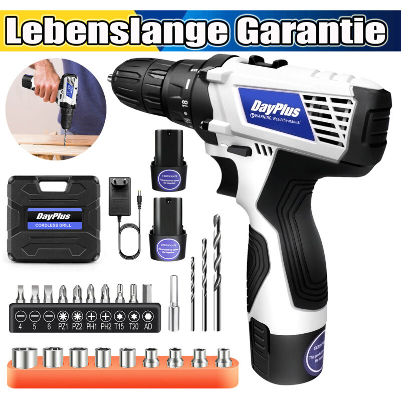 Ensemble de tournevis sans fil 45nm foret sans fil foret sans fil foret sans fil Batterie(2X)