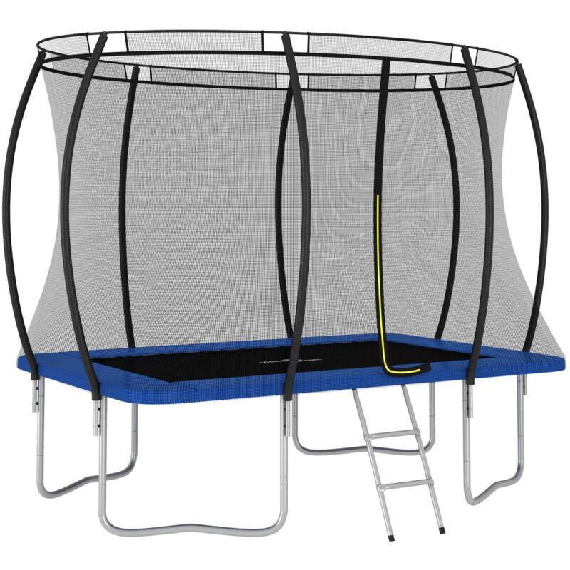 Ensemble de trampoline rectangulaire 274x183x76 cm 150 kg vidaXL - Bleu