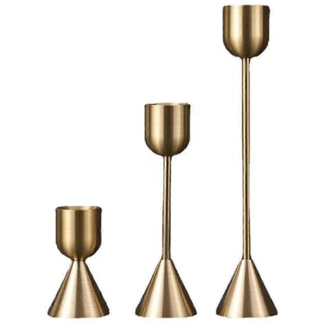 Ensemble de trois chandeliers de style européen pour table à manger