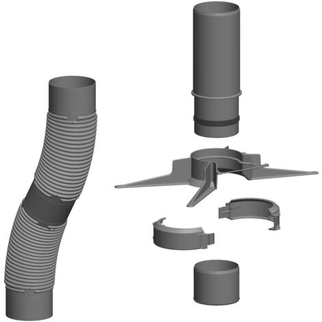 Ensemble de tubes flexibles Atec PolyTop DN 80 12,5 m