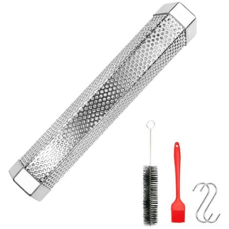 Ensemble de tubes pour fumoir à pellets, pour fumage à chaud et à froid, en matériau robuste.