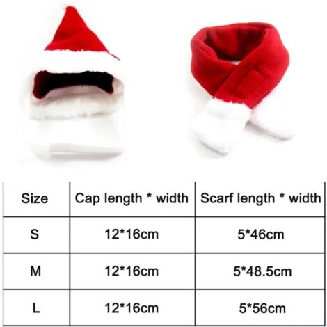 Ensemble de vacances avec cape et chapeau de Noël pour animaux de compagnie