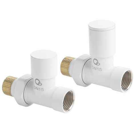ENSEMBLE DE VANNES DE RADIATEUR DROITES BLANCHES