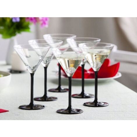 Ensemble de verres à Martini et à cocktail ONYX, 6 pièces.