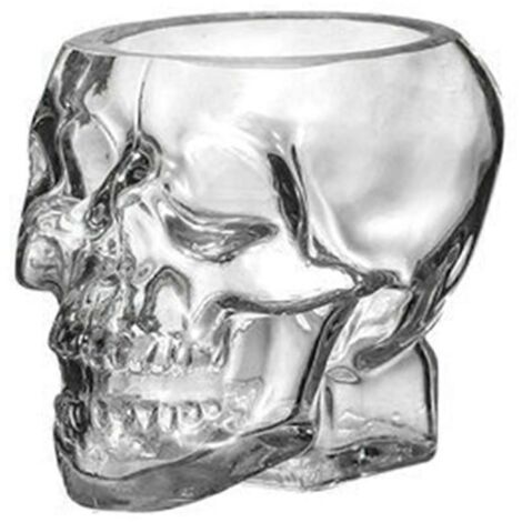 Ensemble de verres à vin transparents en forme de crâne d'Halloween