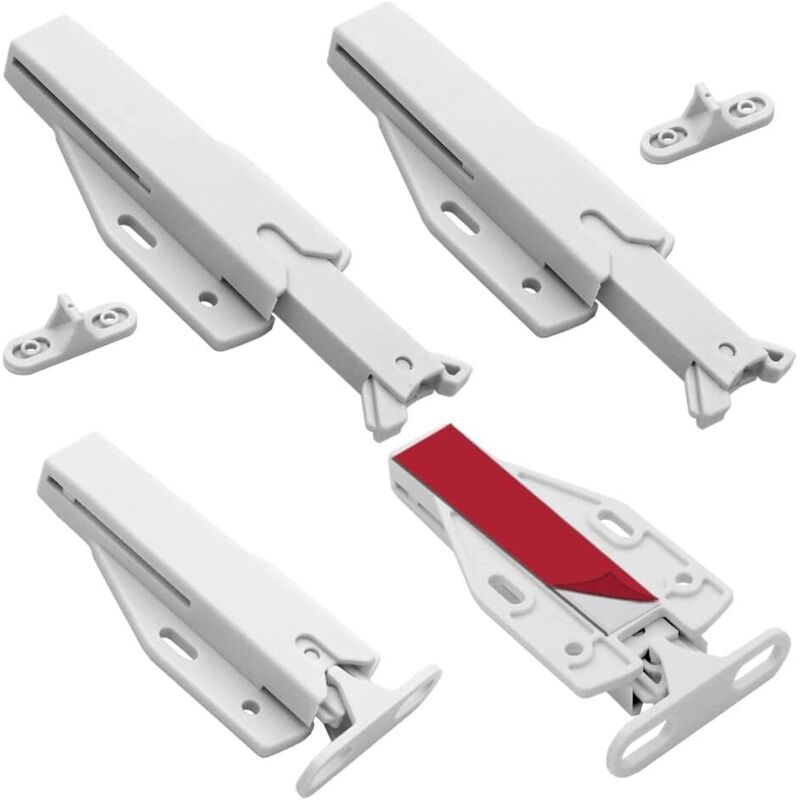 ZVD - Verrou à Poussoir Non Magnétique - Ensemble de Verrous à Poussoir à Ressort avec Fonction de Verrouillage Tactile pour Tiroirs et Armoires