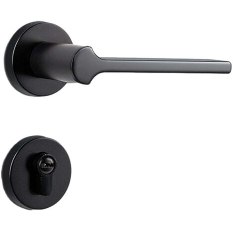 Ensemble de verrouillage pour poignée de porte intérieure, serrure pour porte de chambre à coucher, poignée moderne noire